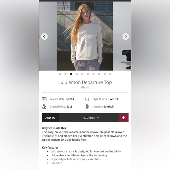 Lululemon Departure Top - Picture 4 of 12